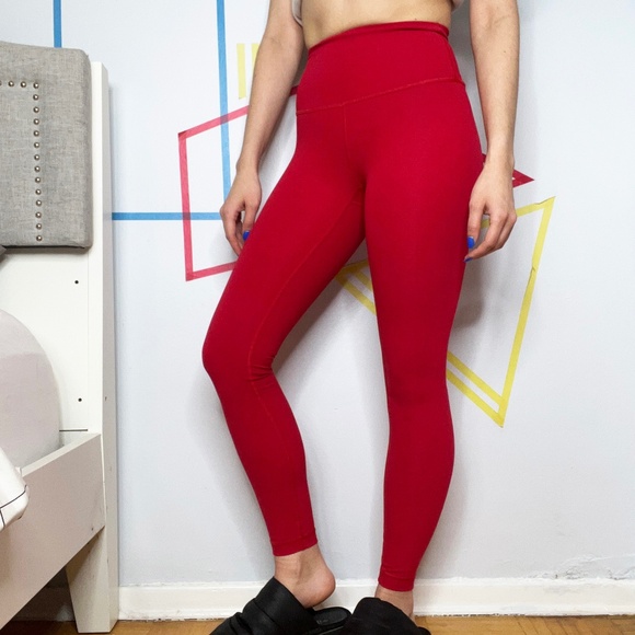 Lululemon Red Wunder Unders - Picture 1 of 4